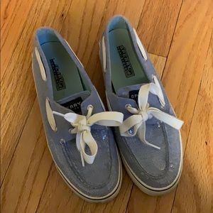 Sperry light blue shoes!